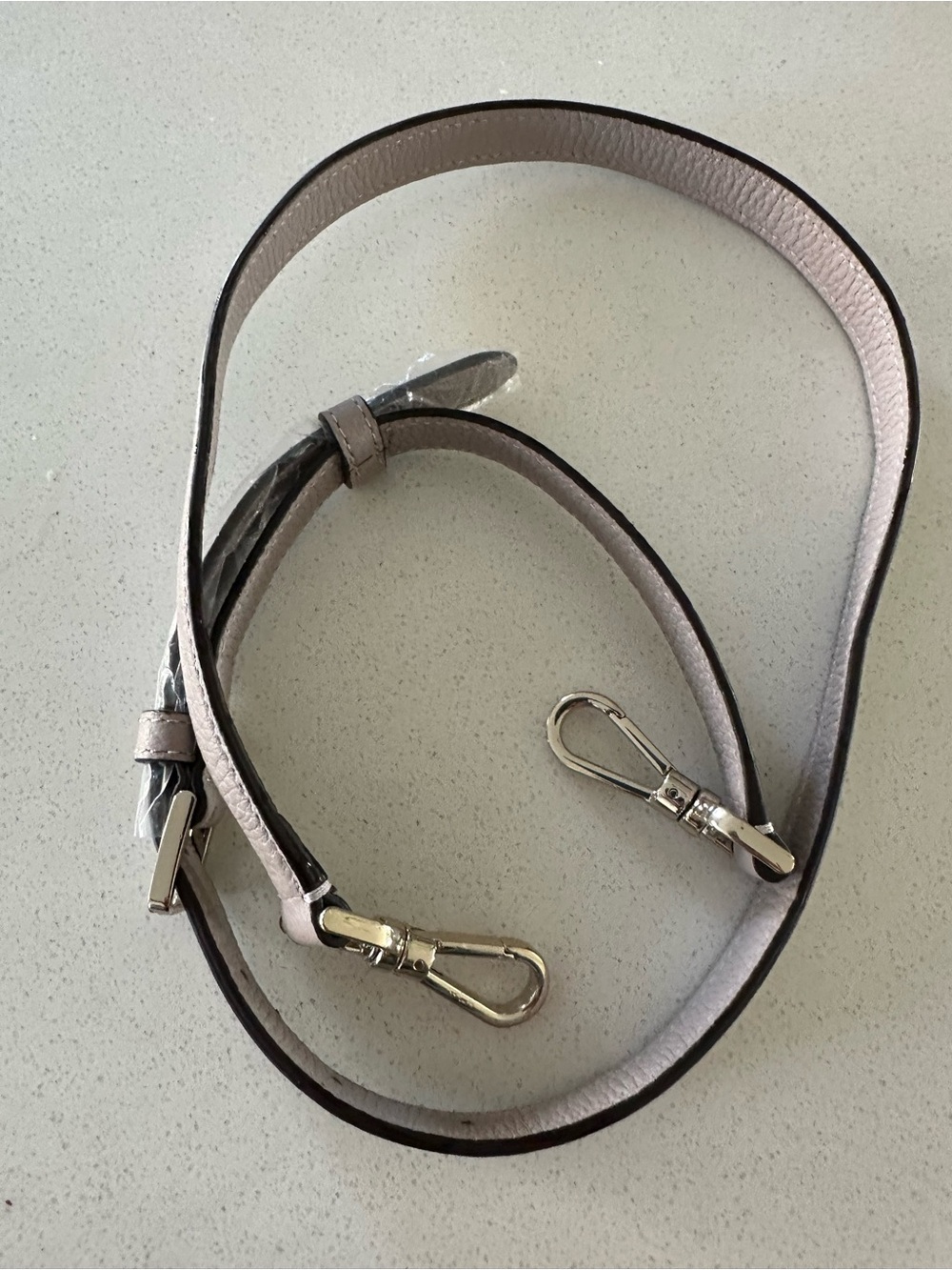 kate spade Light Taupe Leather Strap with Silver Hardware